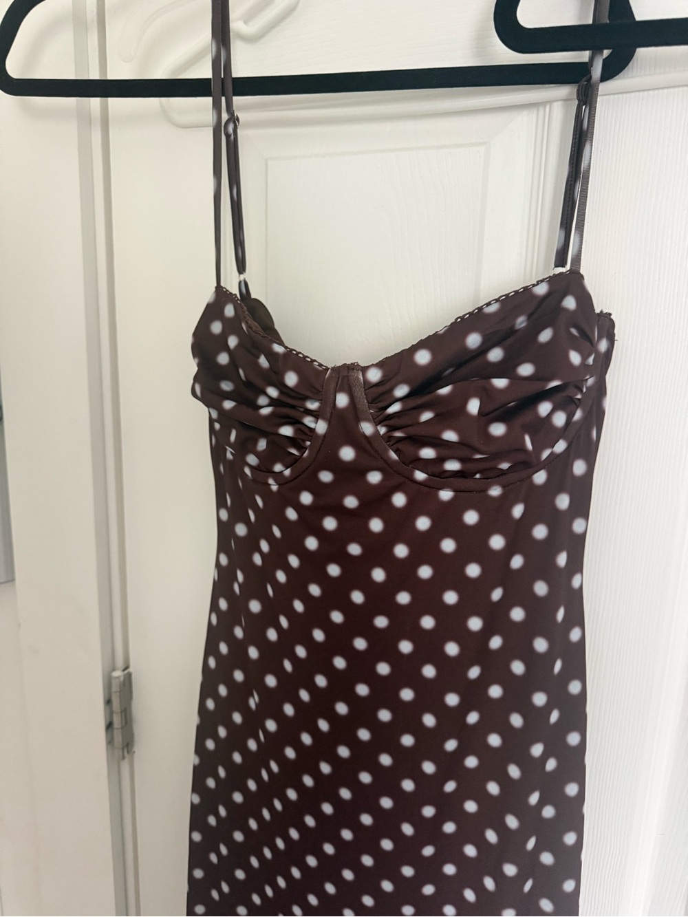 Vamonos Maxi Dress - Chocolate Blue Dot - Picture 5 of 6